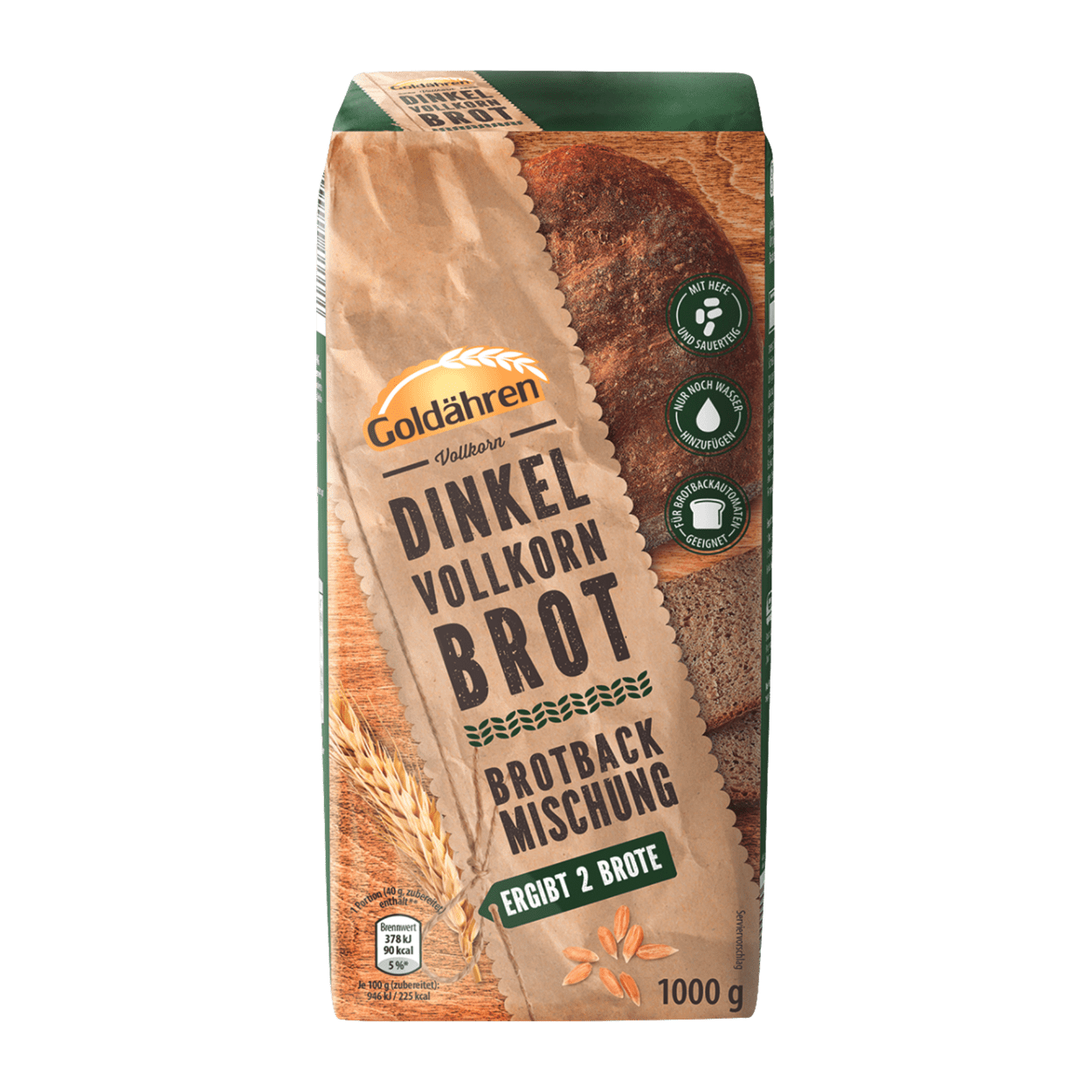 GOLDÄHREN Brotbackmischung Dinkelvollkornbrot