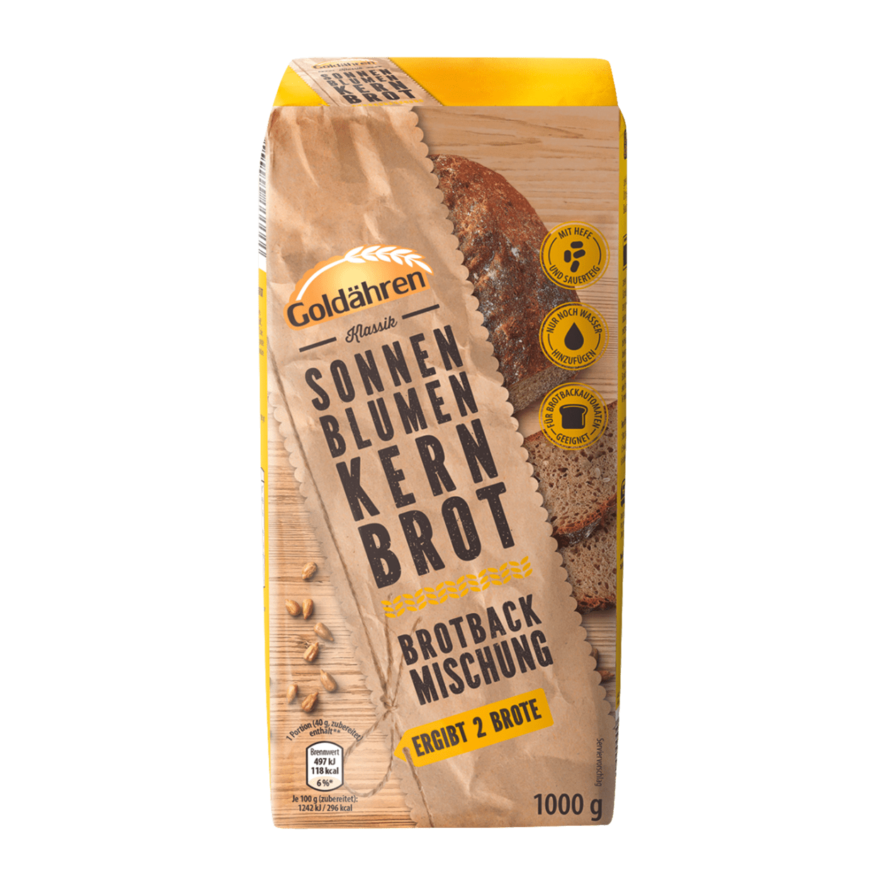 GOLDÄHREN Brotbackmischung Sonnenblumenkernbrot