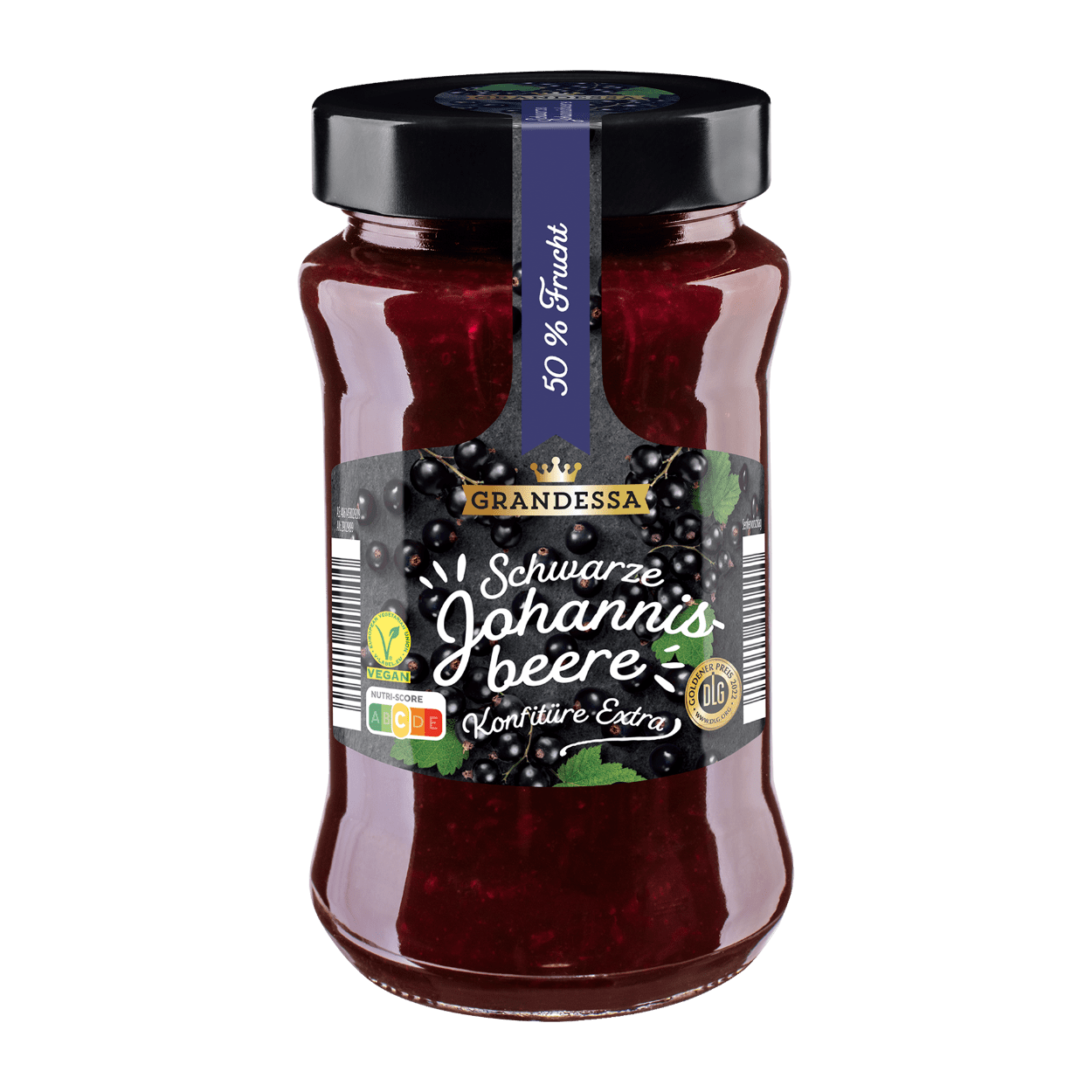 GRANDESSA Konfitüre Extra Mit 50% Fruchtgehalt Schwarze Johannisbeere