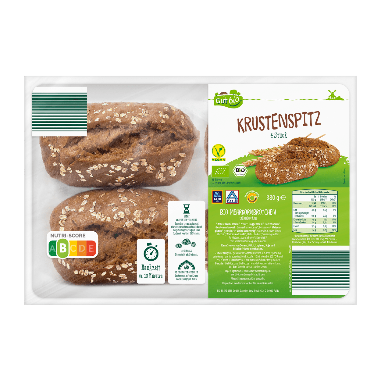 GUT BIO Bio-Brötchen Krustenspitz