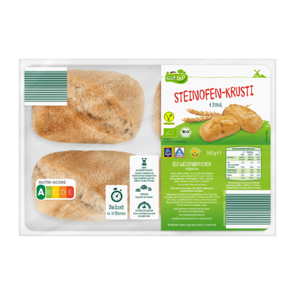 GUT BIO Bio Brötchen Steinofen Krusti