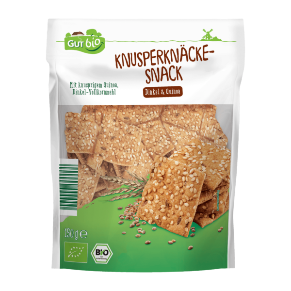 GUT BIO Bio Knusperknäcke Snack Dinkel & Quinoa 150g