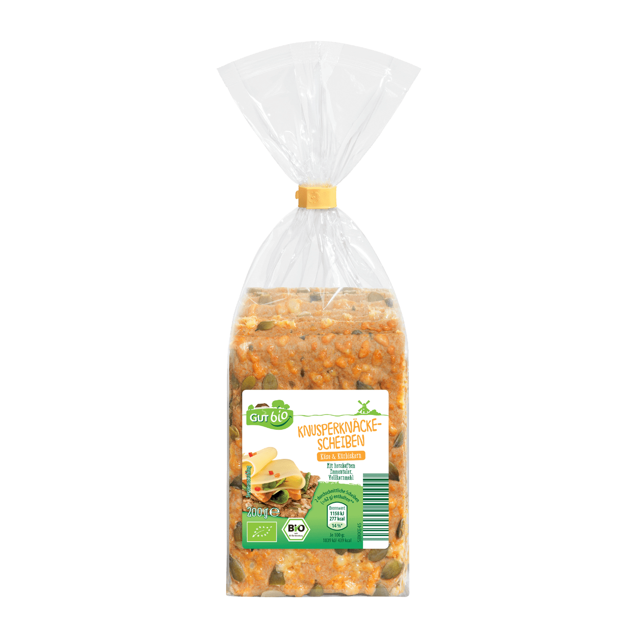 GUT BIO Bio-Knusperknäcke-Snack Käse & Kürbiskern