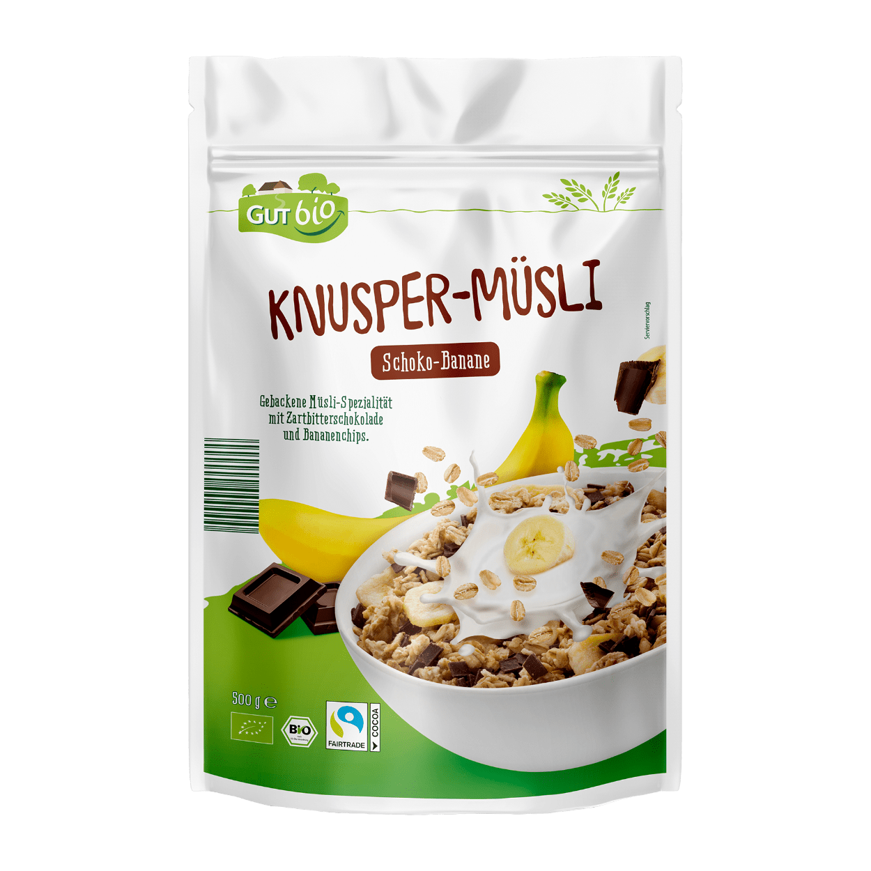GUT BIO Bio-Knuspermüsli Schoko-Banane