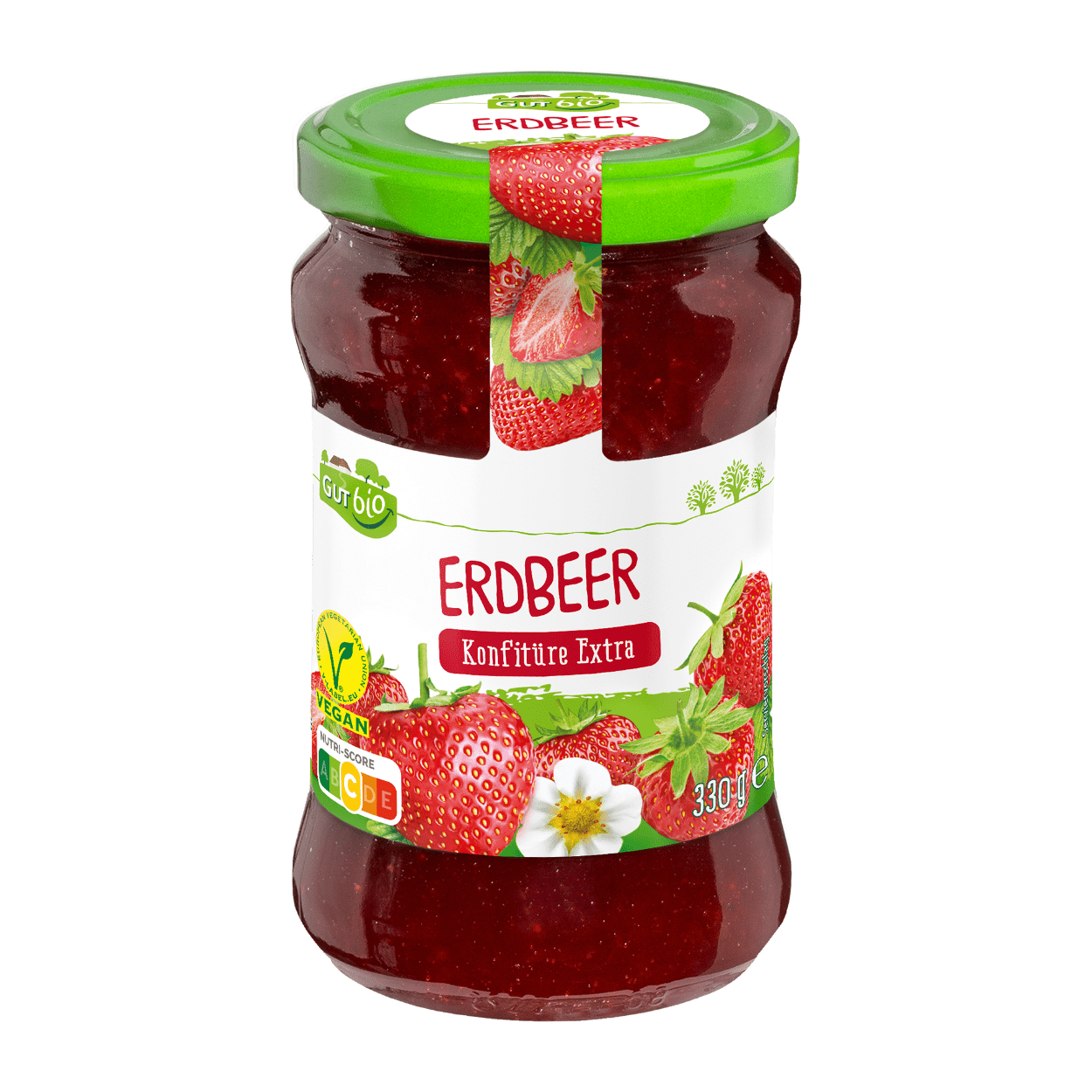 GUT BIO Bio-Konfitüre Extra Rote Erdbeer