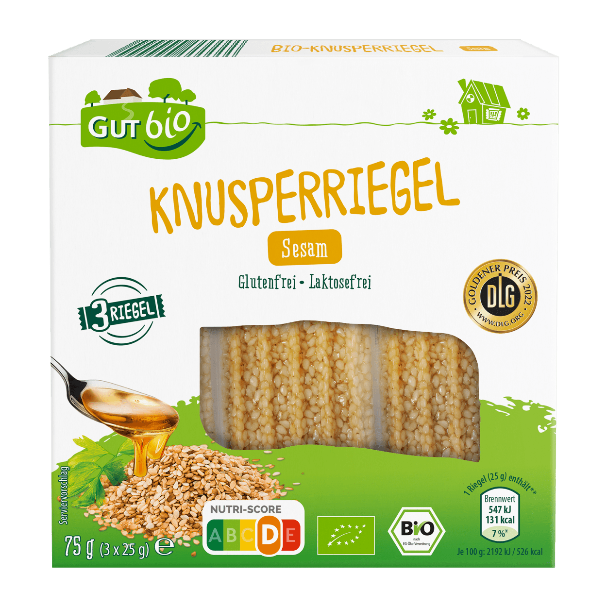 GUT BIO Knusperriegel Sesam