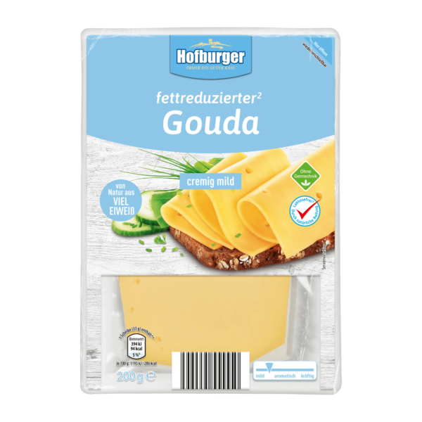 HOFBURGER Fettreduzierter Schnittkäse Gouda Cremig mild
