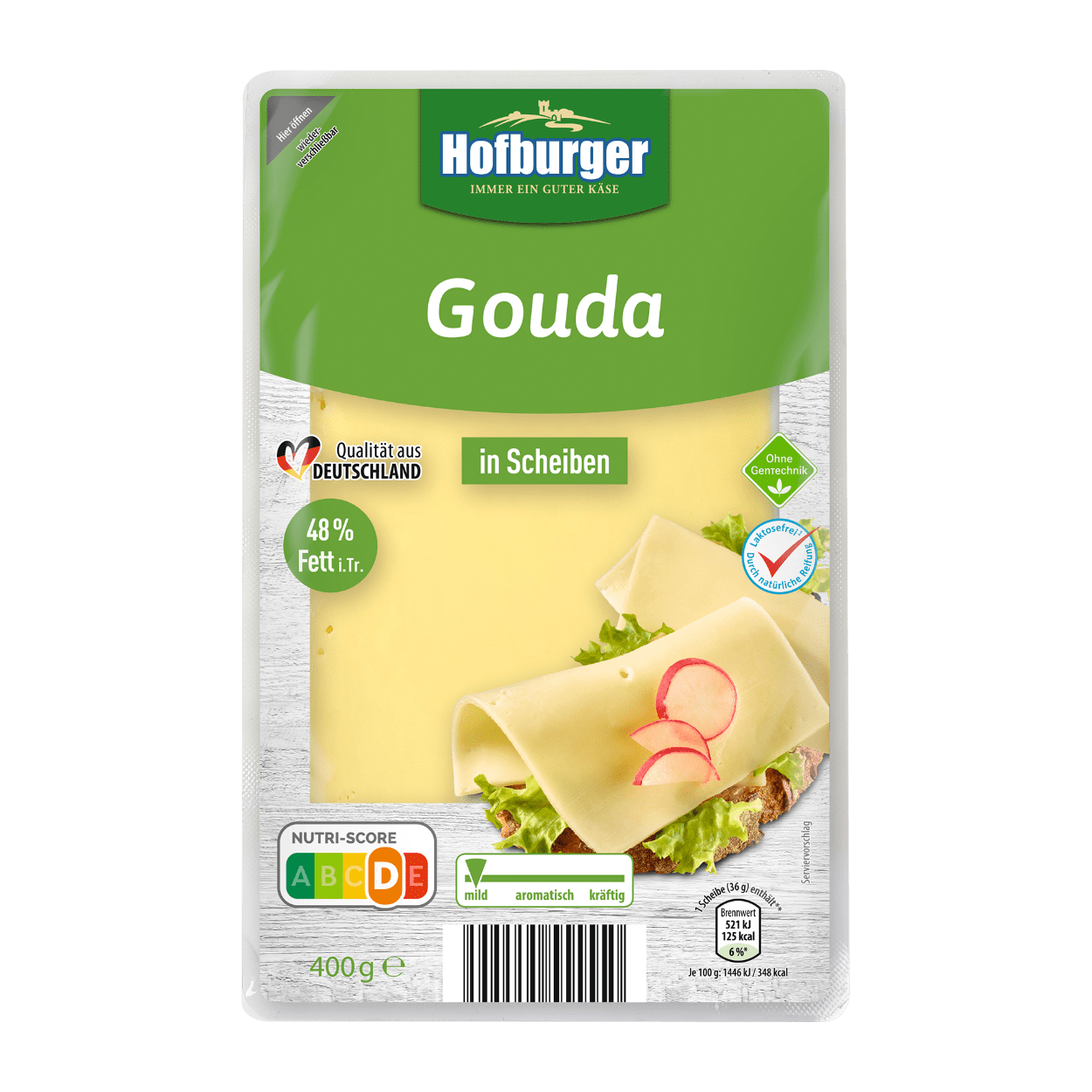 HOFBURGER Gouda in Scheiben 400g