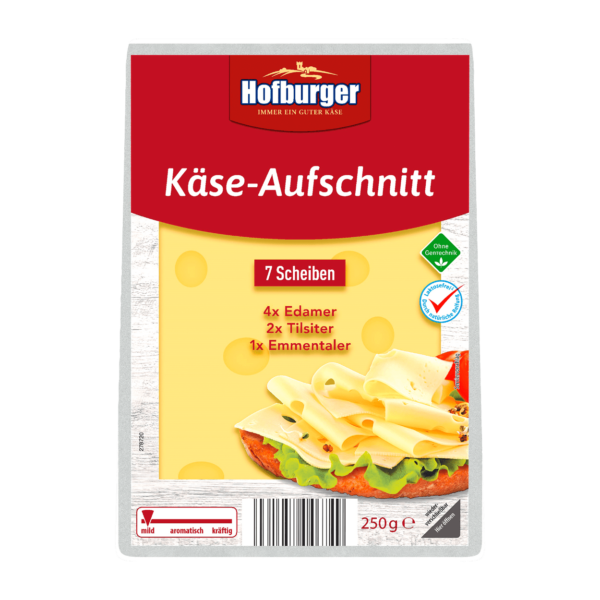 HOFBURGER Käse Aufschnitt 7 Scheiben gemischt