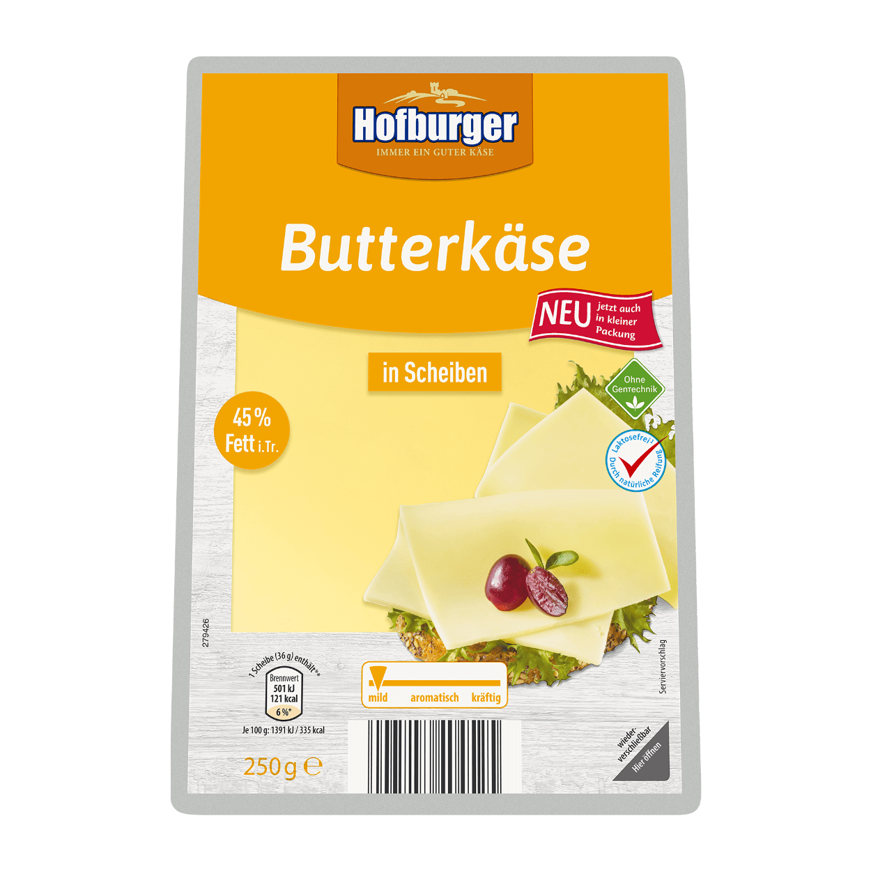 HOFBURGER Schnittkäse Butterkäse 250g