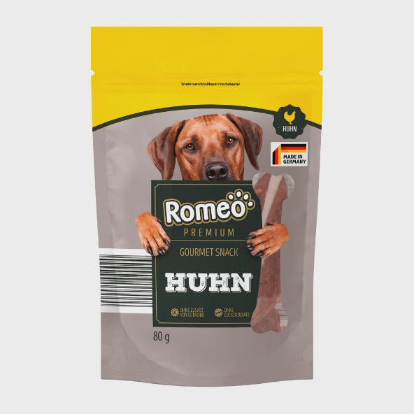 80g ROMEO PREMIUM Gourmet Snack HUHN Leckerlis