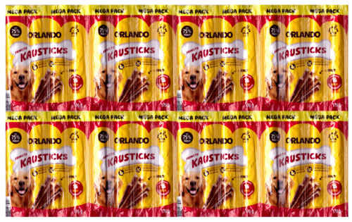 32x 11g (352g) ORLANDO Feinste Kausticks RIND Hunde Leckerlis 75% Fleisch